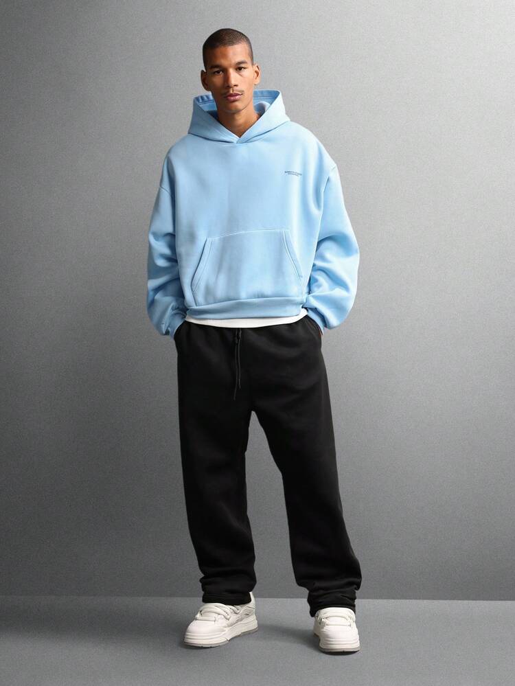 Oversized Pullover Hoodie With Graphic Print