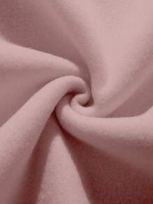 SHEIN CURVE+ Sudadera de cuello redondo con estampado de letras para mujer de talla grande - Rosa vieja - Ver 4