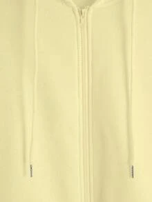 INAWLY Women's Solid Color Long Sleeve Zip Front Drawstring Pocket Sweatshirt, Autumn