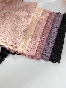Snug Zone 6件套女士无缝性感蕾丝内裤，花卉和蝴蝶结设计三角裤 - 彩色 - 查看 6