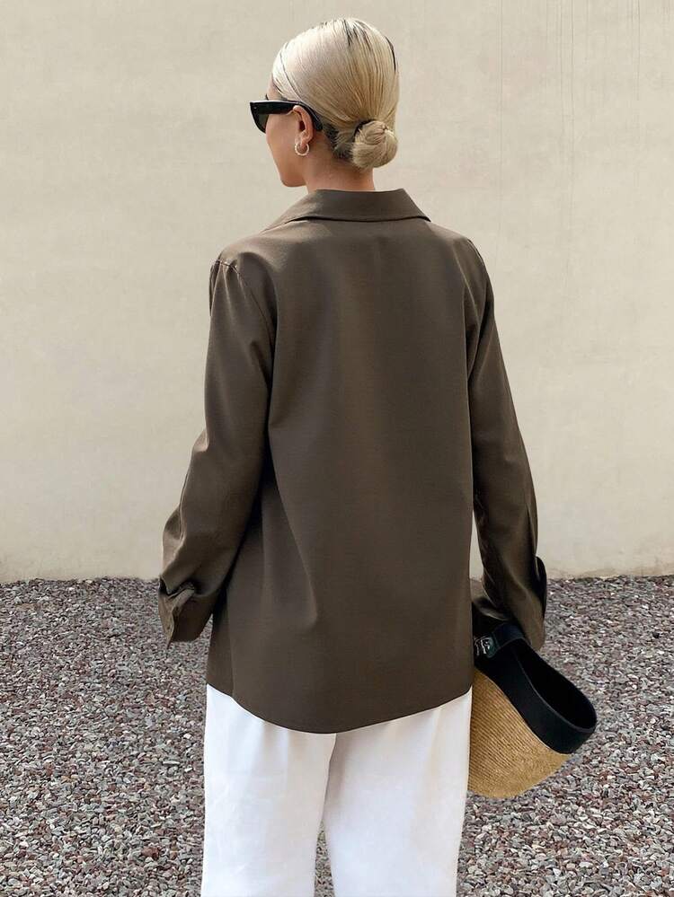 Women's Casual Tie-Up Shirt, Autumn/Winter New Arrival Long Sleeve Top