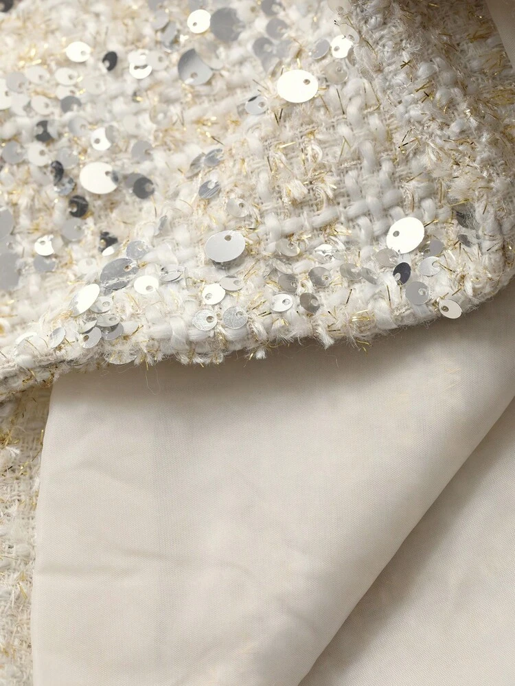 Women's Elegant Short Beaded Skirt Fall Sequin Winter Women Skirt New Years Women Carnival