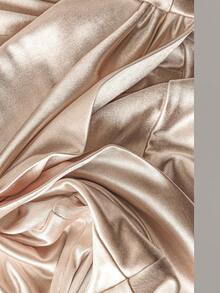 Franclia Women's Elegant Dignified V-Neck Pleated A-Line Long Sleeve Shiny Satin Dress Fall Cloth For Womenautumn Fall Clothes For Women Fall Autumn Clothes Fall Outfits For Women Autumn Outfits For Women Autumn Outfits For Women Fall Clothes  Elegant Dresses For Women Elegant Dress For Women Elegant Dress Elegant Dresses For Party  Elegant Dress Women Party Dress Long Party Dresses Wedding Guest Dress For Women  Wedding - Apricot - View 5