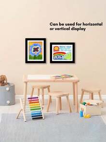 1 件磁性艺术画框 - 易于打开，可快速更换展示品 - 适用于家庭和办公室的多功能墙面装饰 - 适合节日和送礼 - 彩色 - 查看 2