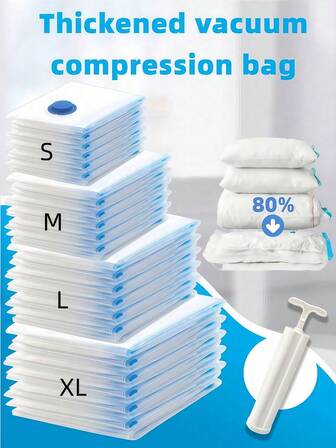 10 piezas/Paquete Bolsas de sellado al vacío, Accesorios de viaje, Bolsas de almacenamiento al vacío, Artículos esenciales de viaje, Bolsas de compresión al vacío, Necesidades para cruceros, Organizador y almacenamiento, Dormitorio