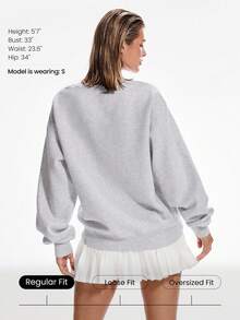 GLOWMODE 厚重羊毛常规版型卫衣 冬季保暖加厚款 - 淺灰色 - 查看 2