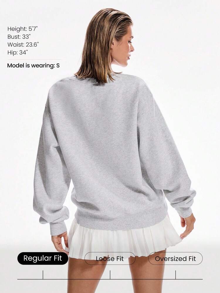 Heavyweight Fleece Regular Fit Sweatshirt Thick Thermal Warm Winter