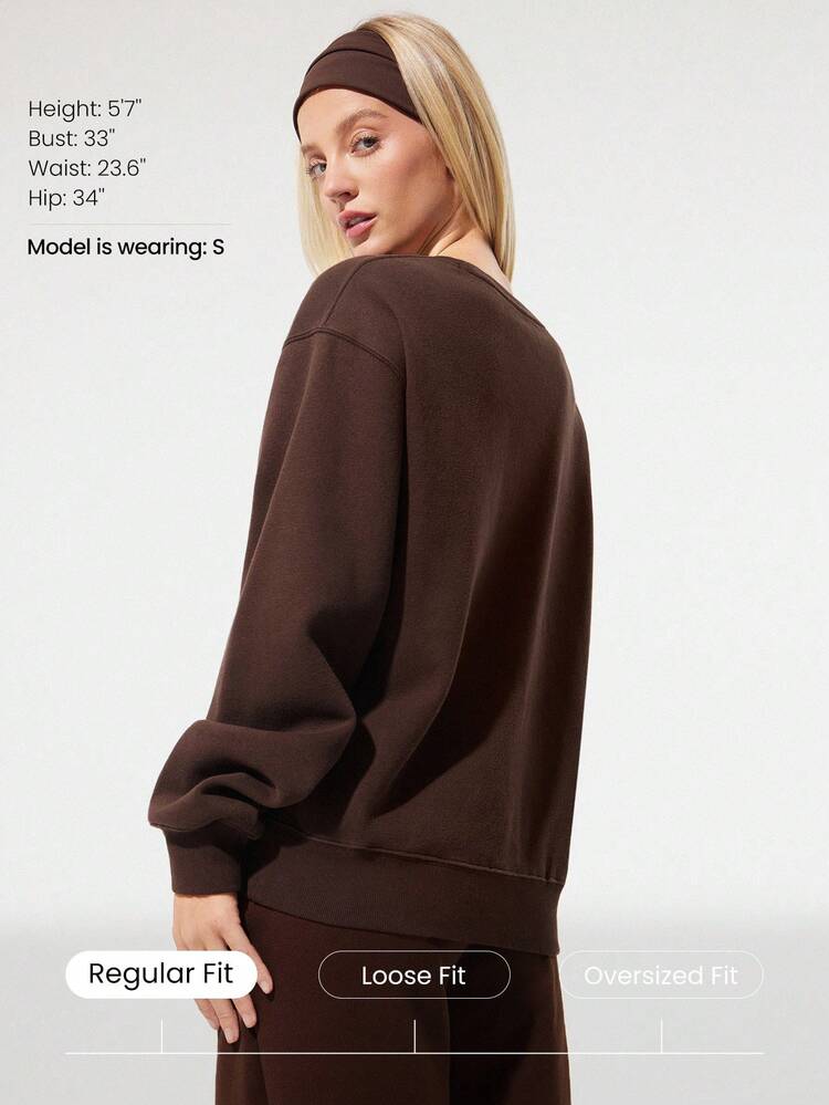 Heavyweight Fleece Regular Fit Sweatshirt Thick Thermal Warm Winter