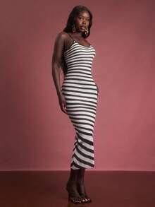 NYA SZN 连衣裙细肩带修身活动连衣裙度假海滩约会休闲日常春夏女士长裙 - 彩色 - 查看 6