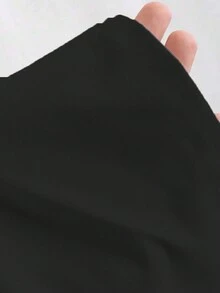 Selianne 女士优雅长款晚礼服，网眼拼接设计，搭配不对称飘逸腰带，黑色，秋冬 - 黑色 - 查看 8