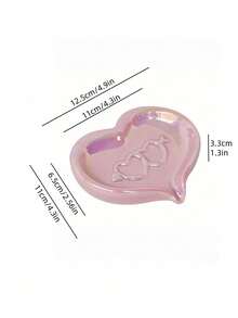 Zazumi 1 Buah Tempat Sabun Keramik Anti Selip Berbentuk Hati Warna Pink untuk Hari Valentine, Ulang Tahun, Pernikahan, Dekorasi Kamar Mandi Romantis, Ide Hadiah, Aksesori Rumah, Perlengkapan Mandi, Hadiah untuknya, Organizer Meja Rias - Berwarna merah muda - View 8