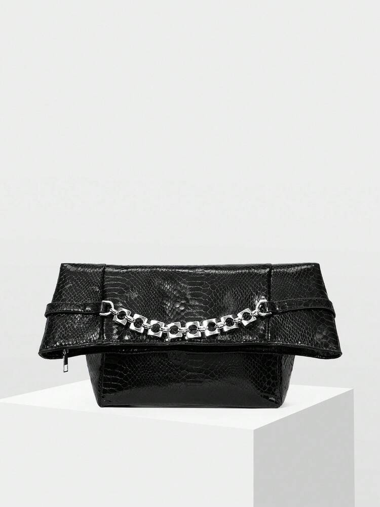 PU LEATHER SNAKESKIN PATTERN CLUTCHES