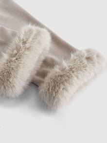 SHEIN MOD Women's Solid Color Wool Dropped Shoulder Hooded Long Sleeve Overcoats In Fall/Winter