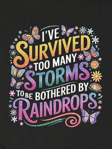 EMERY ROSE Too Many Storms Plus Size Short Sleeved T Shirts - Black - View 8