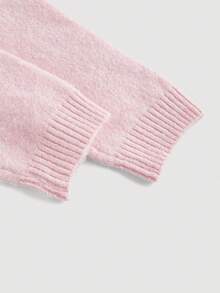 Chiquease 2pcs Set: Solid Color Cardigan And Tube Top Sweater - Pink - View 6