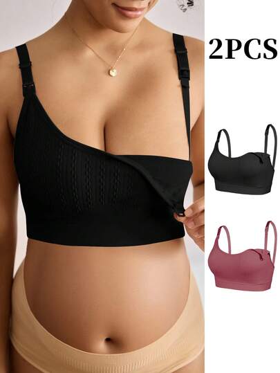 Moonlight & Mama 2pcs Seamless Maternity & Nursing Bras