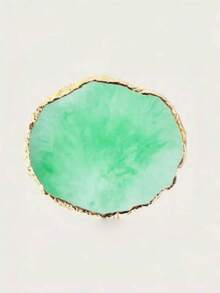 1pc Jewelry Display Tray With Metal Trim, ABS Jewelry Showcase Tray For Necklaces, Bracelets, Rings, Earrings Back To School