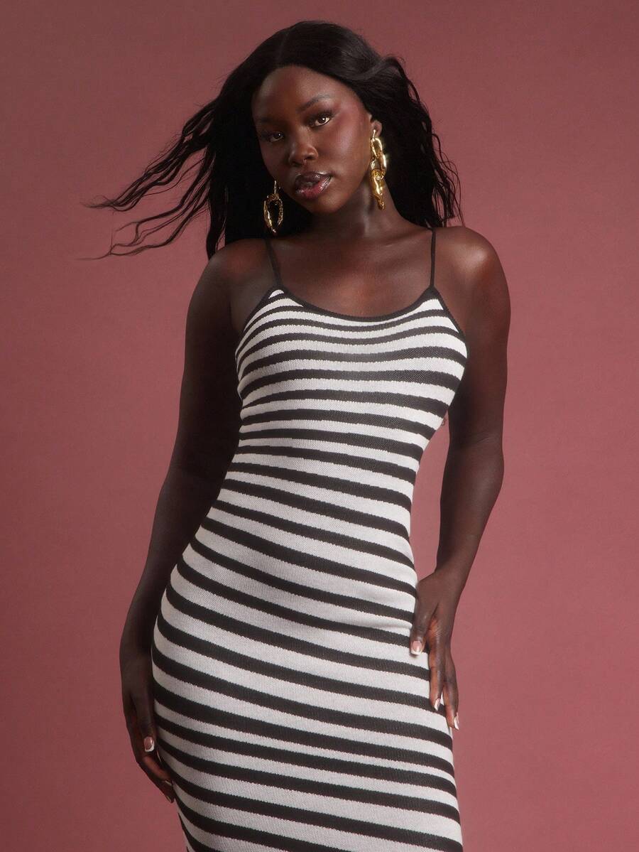 NYA SZN 连衣裙细肩带修身活动连衣裙度假海滩约会休闲日常春夏女士长裙 - 彩色 - 查看 1