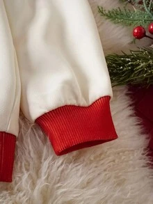 SCOOBY-DOO X SHEIN Young Girl Christmas Cartoon Figure Graphic Crew Neck Long Sleeve Sweatshirt Fall Winter - Multicolor - View 3