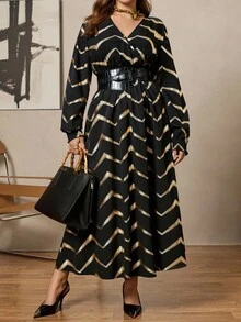 Zelara Váy cỡ lớn phong cách Old Money dành cho nữ Váy dự tiệc cưới cho nữ Váy đi chơi đêm Váy dự tiệc cho nữ Quần áo mùa thu dành cho nữ Váy dự tiệc cho nữ Váy lễ hội - màu đen - Xem 4