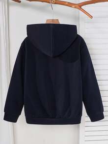 SHEIN Tween Boys' Embossed Letter Casual Oversized Men Hoodie Sweatshirt, Comfortable, Stylish, Versatile, Soft Fabric, Suitable For Daily Wear, School, Outings, Outdoor Activities, Autumn/Winter Boys Hoodie Kids Hoodie  Sweatshirts  Halloween   Hoodie Navy Blue Hoodie Dark Blue Hoodie Cotton Hoodie Hoodie With Pocket Fall Autumn And Winter Teen Hoodie