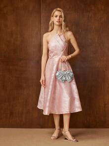 MOTF PREMIUM 蝴蝶结细节 KISS LOCK 晚宴包 - 銀色 - 查看 8