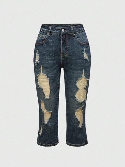 J-Fashion Pantalon capri taille basse en patchwork de fausse fourrure léopard et denim, style vintage Y2K