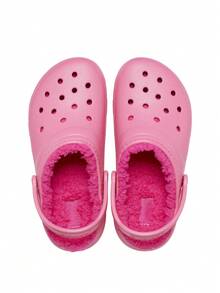 Crocs Classic Kids Lined Clogs Pink CR207010 - Pink - View 2