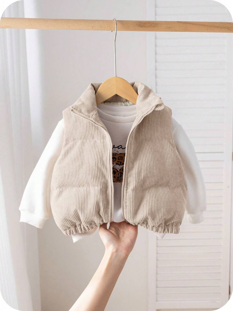 SHEIN 女宝宝秋冬可爱百搭保暖无袖外套