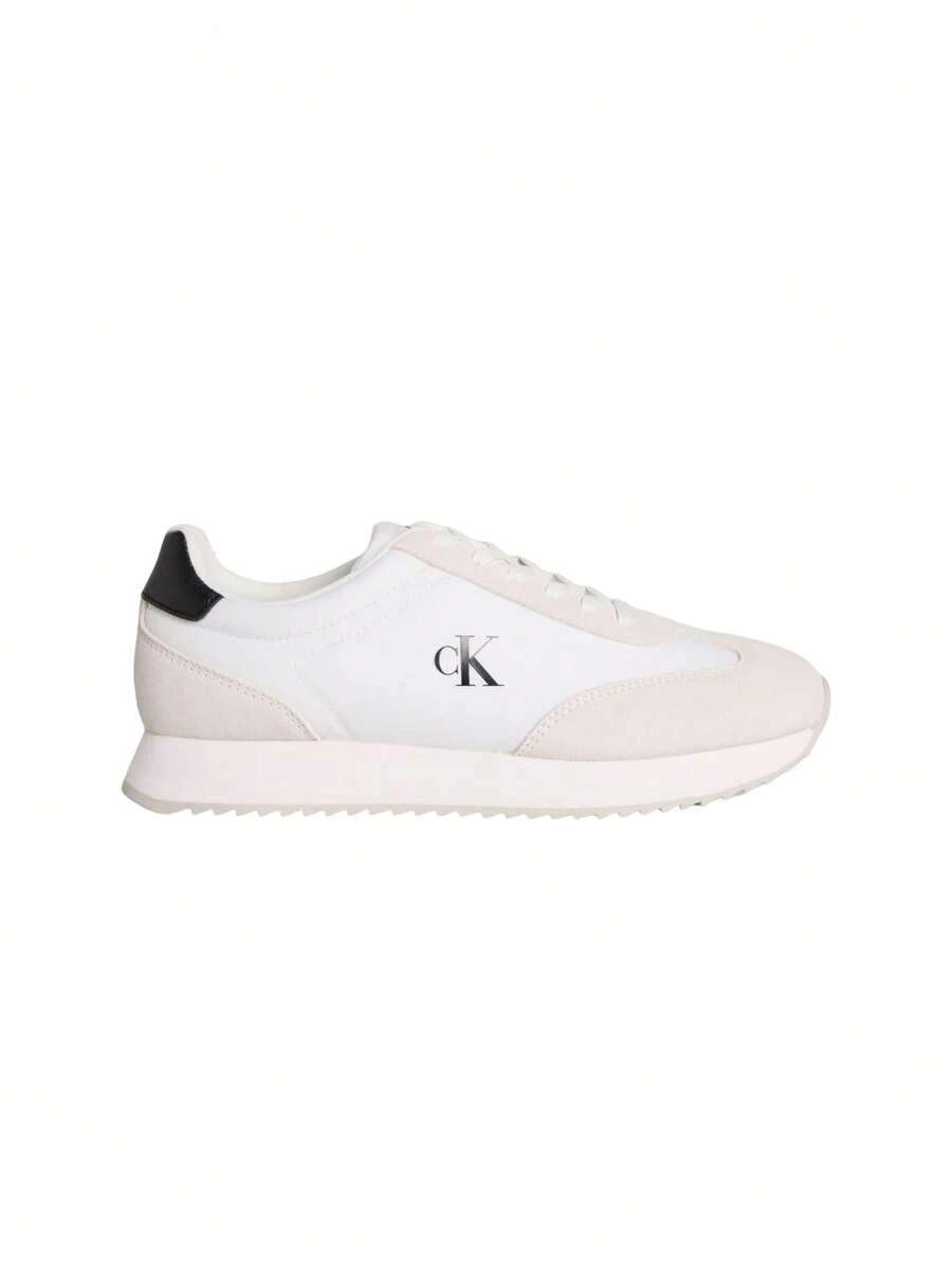 Calvin Klein Jeans Retro Runner Lace Up Men's Sneaker White / Nature / Black YM0YM01325