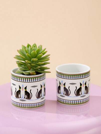 Joivida 1 PIEZA Maceta de estilo nórdico con flores, macetas pequeñas para suculentas para el hogar, macetas de cerámica decorativas, artículos de decoración del hogar, macetas pequeñas de estilo medio oriental para el balcón, para todas las familias (sin base)