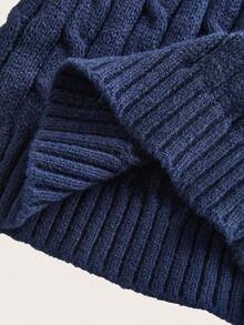 CovetEZ Suéter feminino minimalista de malha com urso bordado e logotipo, gola V, manga comprida, versátil, adequado para outono/inverno, estilo retrô, adequado para a temporada de volta às aulas