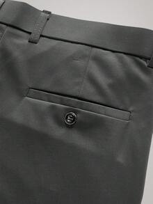 Officeau Herren atmungsaktive, weiche gerade geschnittene lässige Hosen, locker und einfach, formelle Businesshose, Herbst, Winter, Herrenhose im Stil des alten Geldes