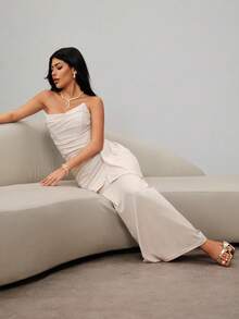 CUCCOO SZL 5 unidades / conjunto Dia Nacional da Arábia Luxuoso e exagerado em tom dourado com strass cravejado de design de folha colar, brincos, anel, conjunto de pulseira para festa de casamento feminina