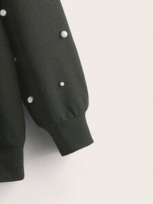 SHEIN LUNE Hanorac cu mânecă lungă și guler rotund, stil casual, mărime mare, pentru femei, toamnă