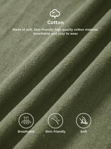 孕妇纯色宽松休闲连体裤，带口袋 - 軍綠色 - 查看 7