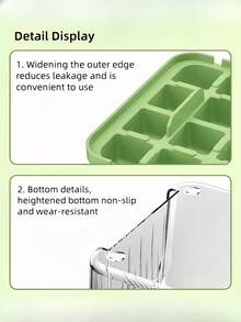1个大容量夏季冰格模具带盖，2个装大号制冰硅胶冷冻盒，适用于鸡尾酒饮料派对、家庭厨房酒吧使用 - 彩色 - 查看 10