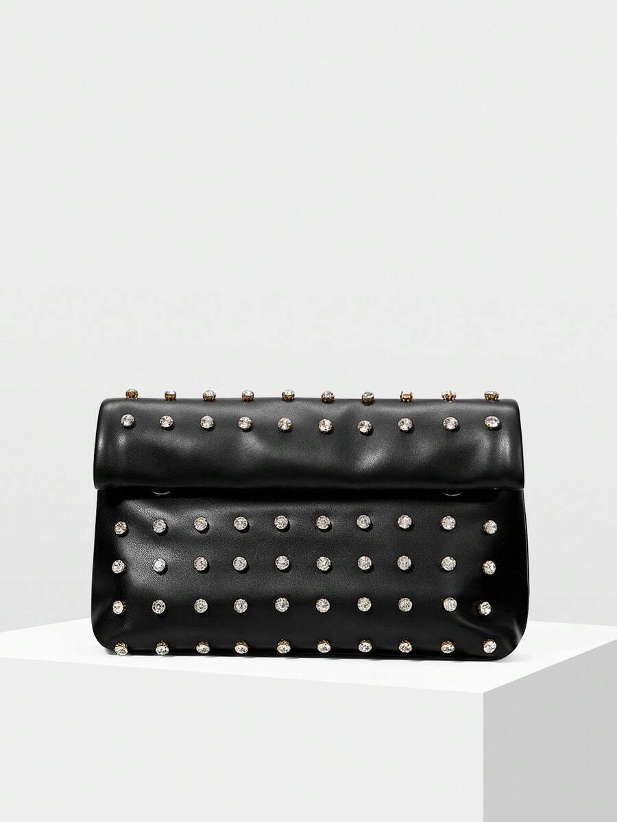 MOTF PREMIUM 女士时尚优雅手提包，钻石，适合聚会、派对、日常场景等 - 銀色 - 查看 1