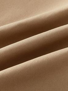 Manfinity NXTstreet Herren Lässig Patchwork Hemd-Jacke mit Umlegekragen, Herbst, Winter - Khaki - Übersicht 6