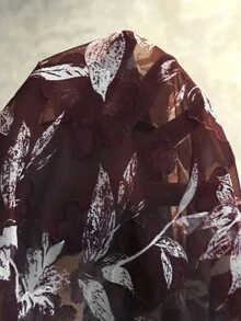 Flirla Plus Size 1 Piece Woven European & American Fitted Slimming Elegant Jacquard Skirt For Women - Brown - View 7