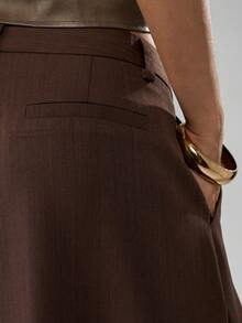 MISSGUIDED Extra Full Balloon Pleated High Rise Wide Leg Palazzo Casual Pants For Fall Winter