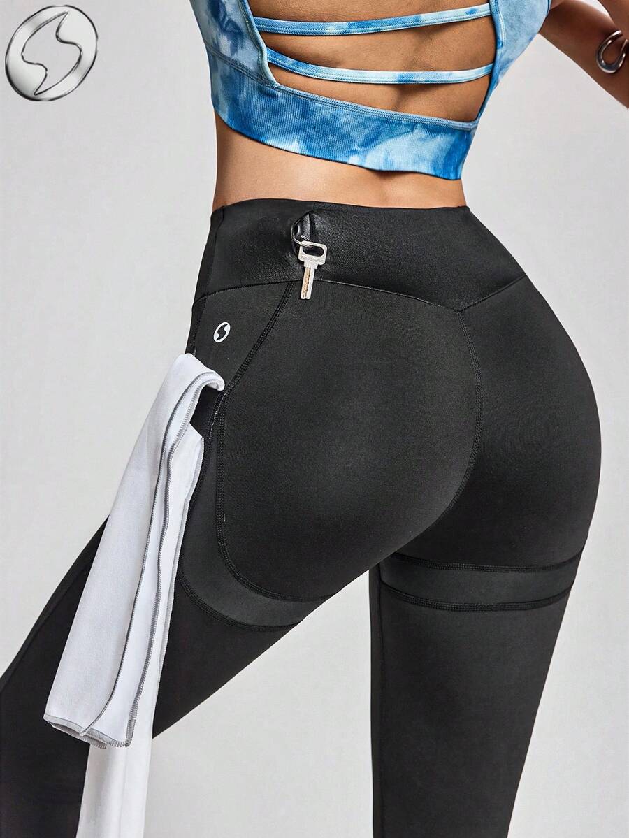 Innovista 柔软如黄油般的运动紧身裤，混纺面料，日常休闲瑜伽HIIT训练，办公室到健身房皆宜，高弹力紧身裤，运动下装，秋季服装，口袋长裤，舒适运动，功能性强，防蹲，修身显瘦，适合有氧运动、户外运动、防紫外线、防汗、健康。适合在、Reels、FYP、Insta、OOTD、节日、闪亮箔面、光泽感、职场妈妈、晚宴等场合穿着。 - 黑色 - 查看 1