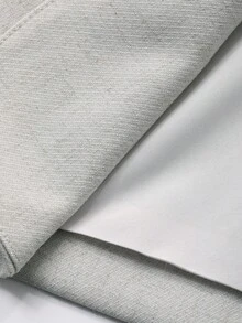 DAZY 女士宽松纯色翻领休闲街头复古风长袖外套，秋冬商务装 - 灰色 - 查看 8