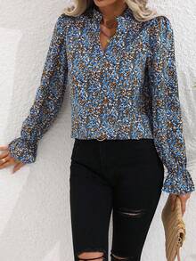 Women's All-Over Leopard Print Fashion Vacation Shirt - Multicolor - View 3