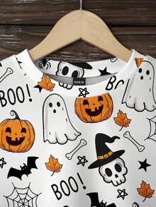 SHEIN LUNE Áo nỉ cổ tròn in họa tiết tối giản, thoải mái, dáng rộng dành cho nữ vào mùa thu/đông - Nhiều màu - Xem 6