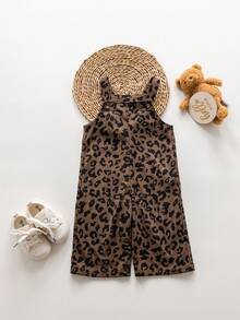 SHEIN Babygirl 可爱豹纹连体裤，百搭秋冬街头风格