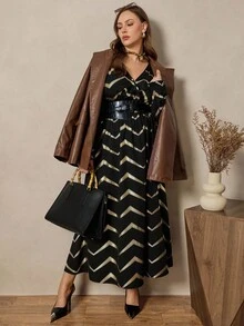 Zelara Váy cỡ lớn phong cách Old Money dành cho nữ Váy dự tiệc cưới cho nữ Váy đi chơi đêm Váy dự tiệc cho nữ Quần áo mùa thu dành cho nữ Váy dự tiệc cho nữ Váy lễ hội - màu đen - Xem 7
