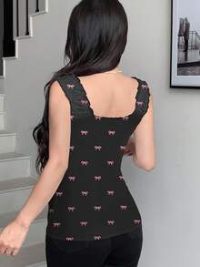 Modelyn 女式宽松蝴蝶印花黑色连帽运动衫，休闲秋季 - 彩色 - 查看 2