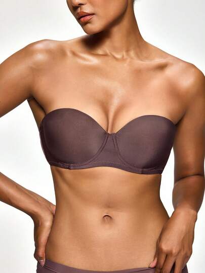 SHAPORA 5 Stücke 1/2 Tasse Bequeme Balconette BHs, trägerlos, mit Bügel, geformte Tasse, Lift, Dekolleté, Farbverlauf Farbe, Lässig, minimalistisch, komfortable Damen Lingerie BHs