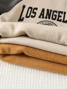 2pcs/Set Toddler Boys/Girls Thickened Contrast Color Block English Graphic Crew Neck Long Sleeve Sweatshirt Set, Comfortable Versatile Casual Daily Sporty Chic Basic Style, Suitable For Indoor, Outdoor, Skiing, Daily Wear, Sports, Play, Party, Photo Shoot, Back To School Season, Autumn/Winter Kids Autumn Clothes Boys Korean Fashion Kids Sweatshirt Boys Sweater Boys Sweatshirt Fall - Multicolor - View 7